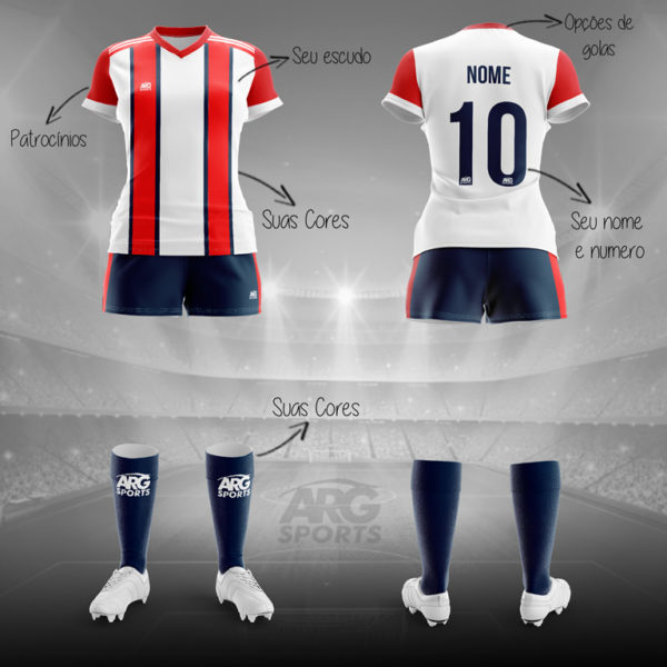 Kit Completo Futebol Feminino - F010