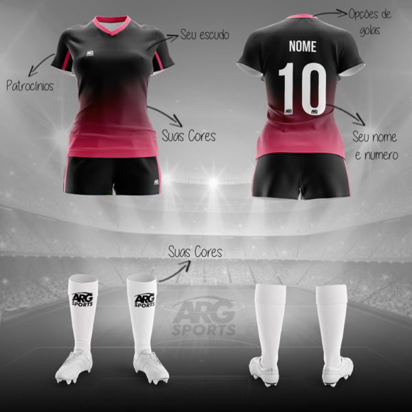 Kit Completo Futebol Feminino - F011