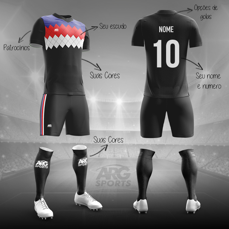 Kit Premium Futebol Personalizado Losango - P074