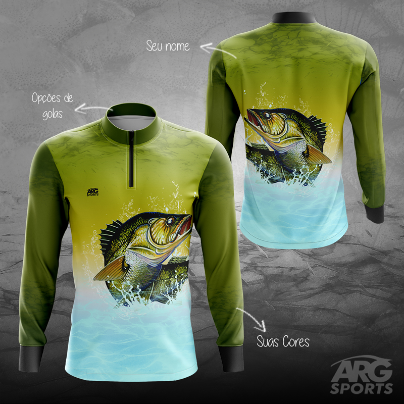 Camiseta Personalizada para Pesca - Sea Bass - argsports.com.br